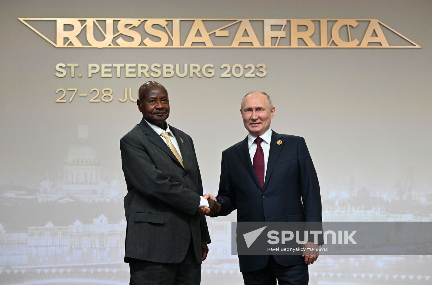 Russia Putin Africa Summit Welcome Ceremony
