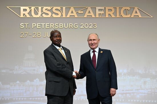 Russia Putin Africa Summit Welcome Ceremony