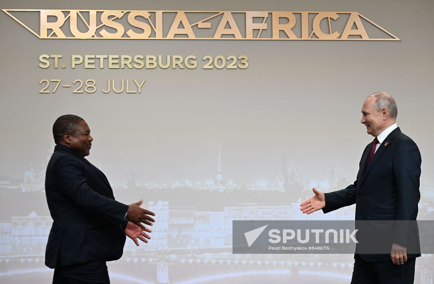 Russia Putin Africa Summit Welcome Ceremony