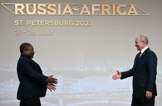 Russia Putin Africa Summit Welcome Ceremony