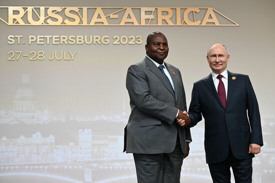 Russia Putin Africa Summit Welcome Ceremony