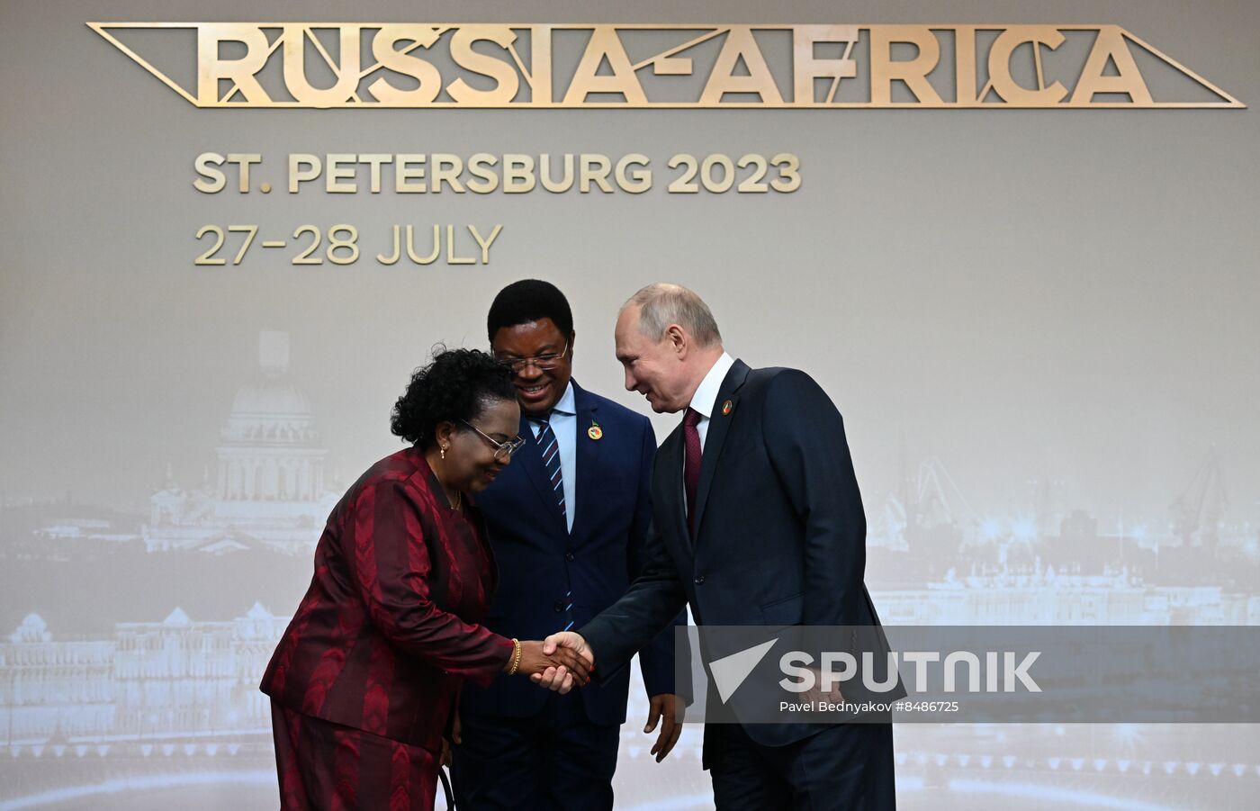 Russia Putin Africa Summit Welcome Ceremony