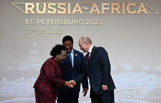 Russia Putin Africa Summit Welcome Ceremony