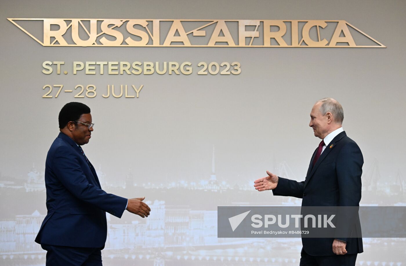 Russia Putin Africa Summit Welcome Ceremony