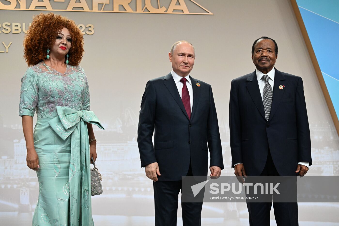 Russia Putin Africa Summit Welcome Ceremony