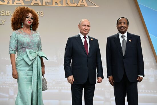 Russia Putin Africa Summit Welcome Ceremony