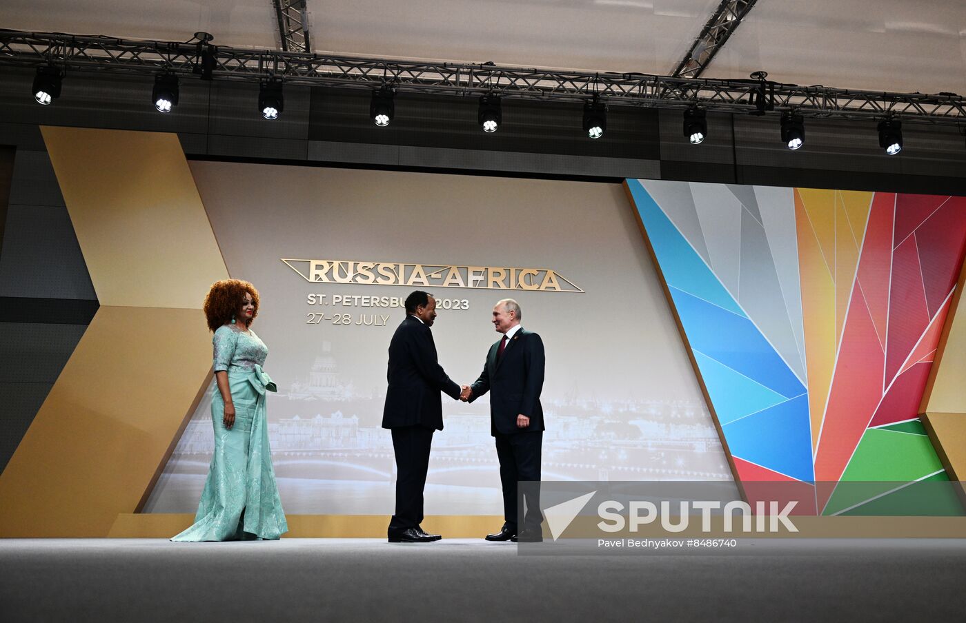 Russia Putin Africa Summit Welcome Ceremony