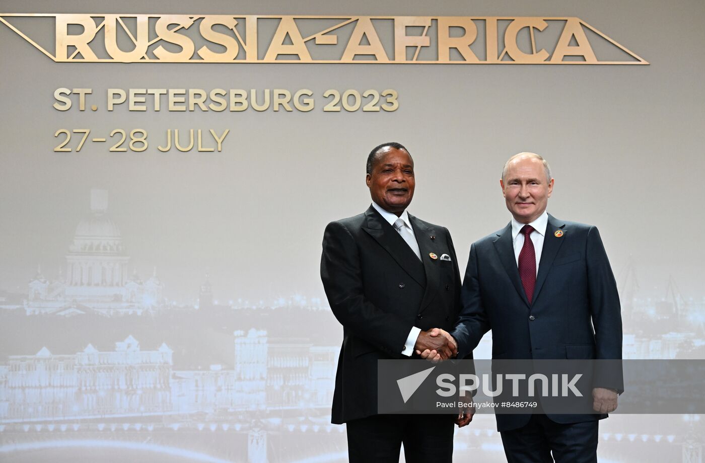 Russia Putin Africa Summit Welcome Ceremony