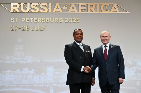 Russia Putin Africa Summit Welcome Ceremony