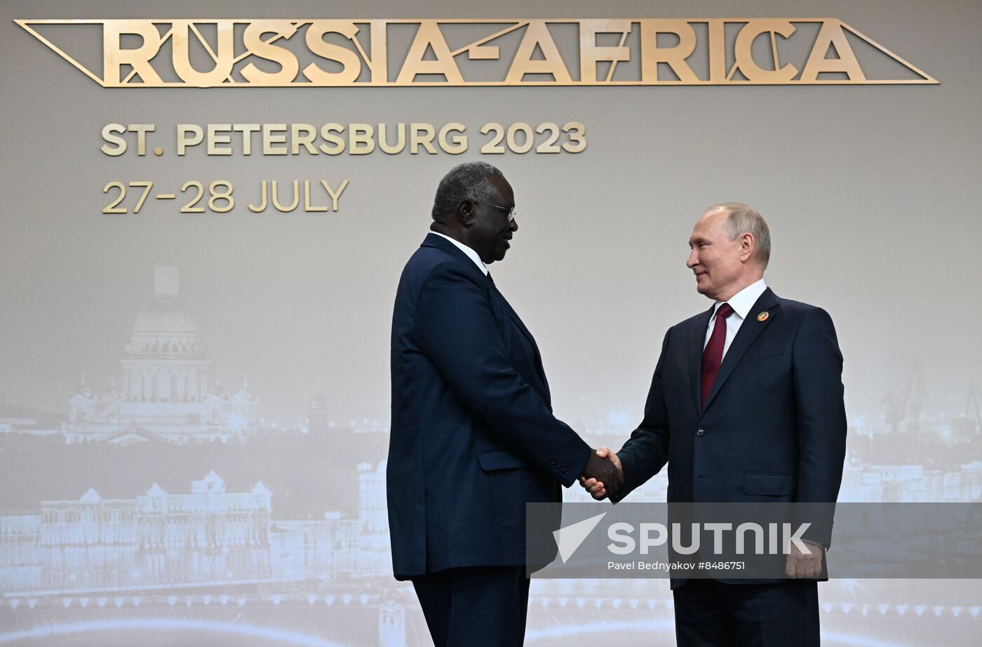 Russia Putin Africa Summit Welcome Ceremony