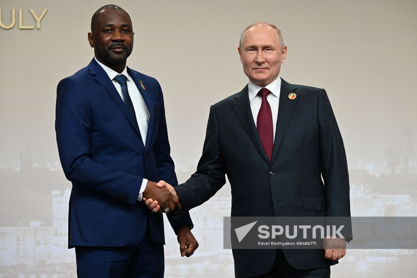 Russia Putin Africa Summit Welcome Ceremony