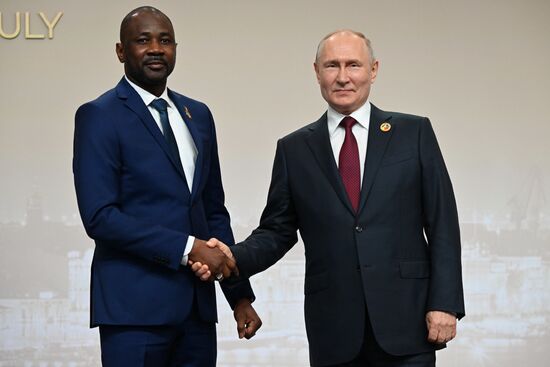 Russia Putin Africa Summit Welcome Ceremony