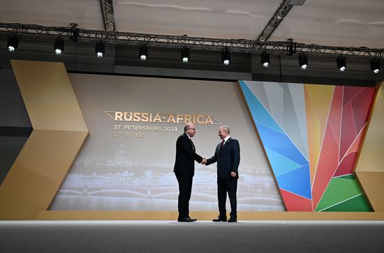 Russia Putin Africa Summit Welcome Ceremony