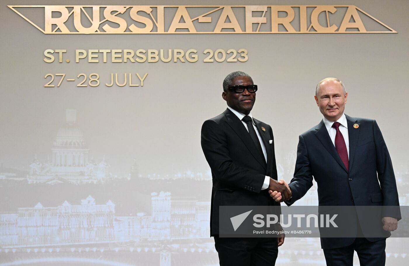 Russia Putin Africa Summit Welcome Ceremony