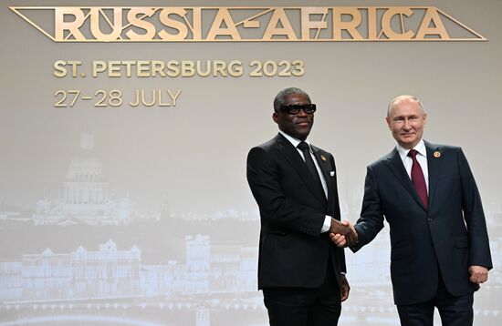 Russia Putin Africa Summit Welcome Ceremony