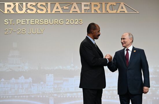 Russia Putin Africa Summit Welcome Ceremony