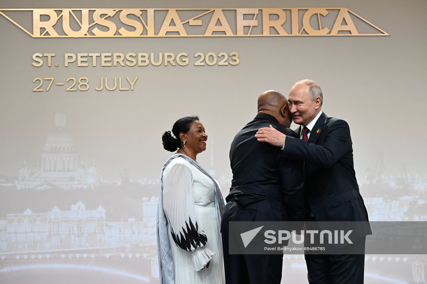 Russia Putin Africa Summit Welcome Ceremony