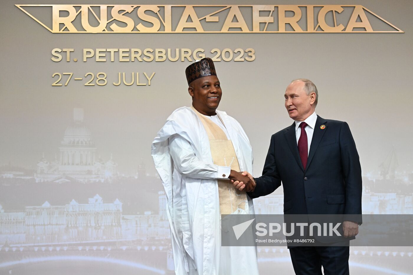 Russia Putin Africa Summit Welcome Ceremony