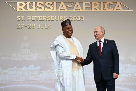 Russia Putin Africa Summit Welcome Ceremony