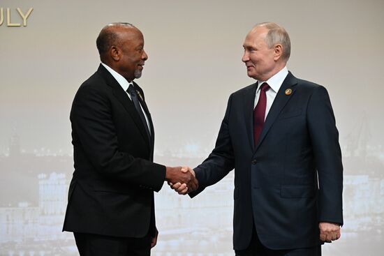 Russia Putin Africa Summit Welcome Ceremony