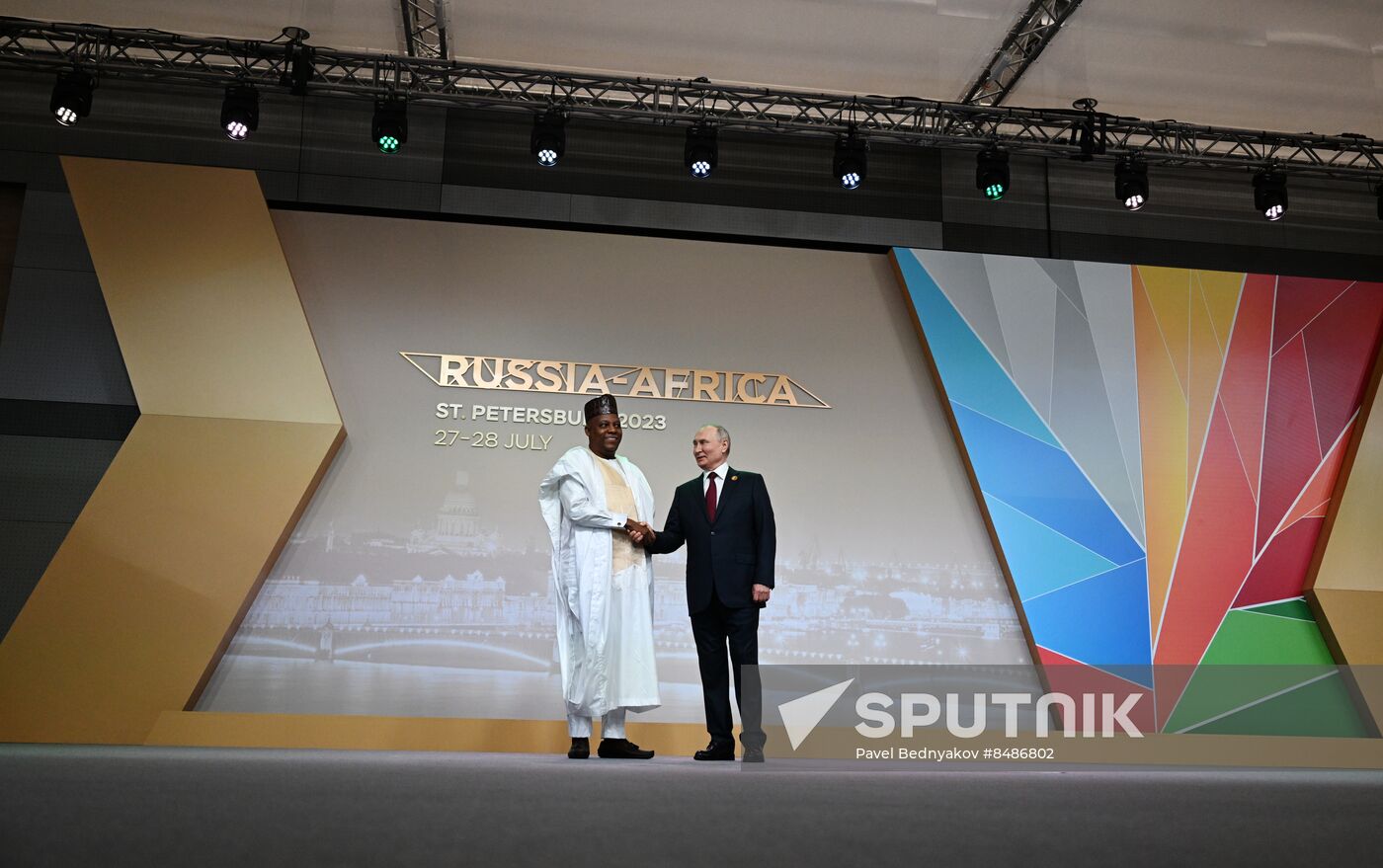 Russia Putin Africa Summit Welcome Ceremony