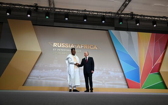 Russia Putin Africa Summit Welcome Ceremony