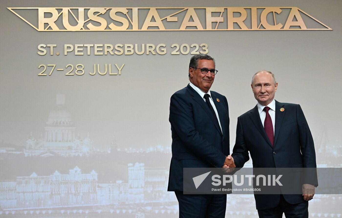 Russia Putin Africa Summit Welcome Ceremony