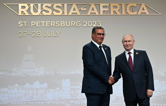 Russia Putin Africa Summit Welcome Ceremony