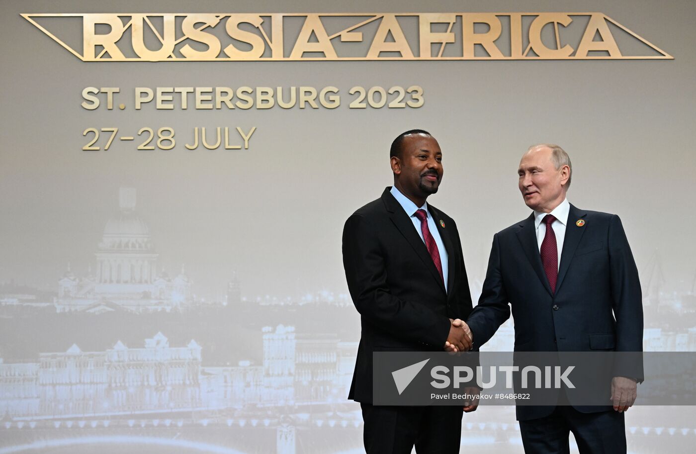 Russia Putin Africa Summit Welcome Ceremony