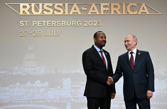 Russia Putin Africa Summit Welcome Ceremony