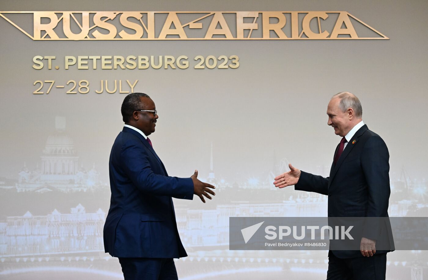 Russia Putin Africa Summit Welcome Ceremony