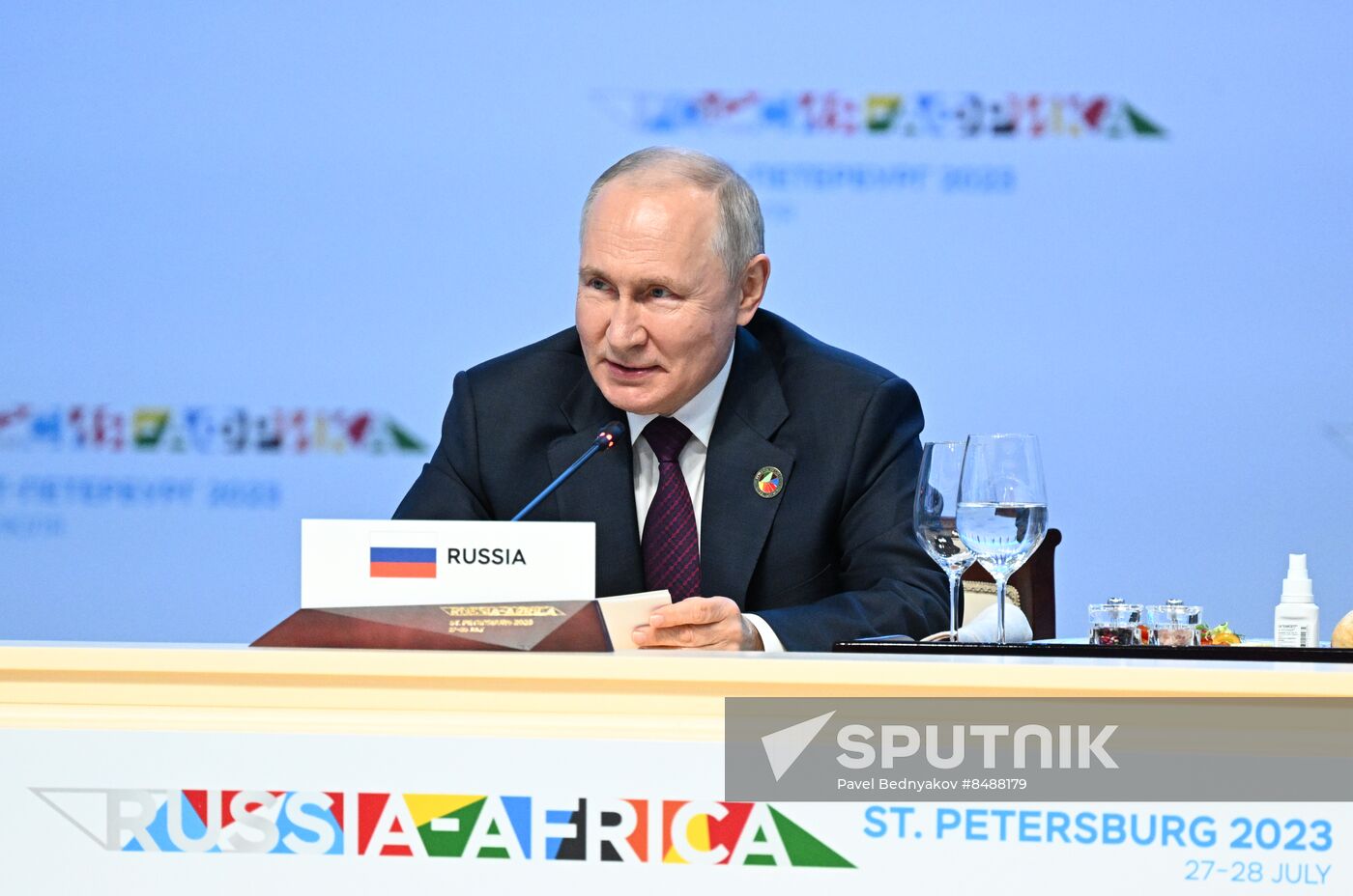 Russia Putin Africa Summit Working Lunch