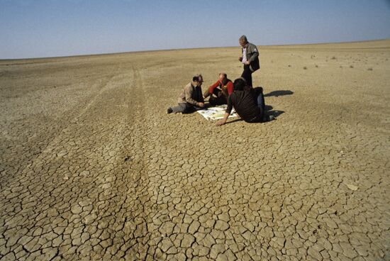 Geological prospecting expedition visits Ustyurt Plateau