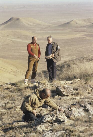 Geological prospecting expedition visits Ustyurt Plateau