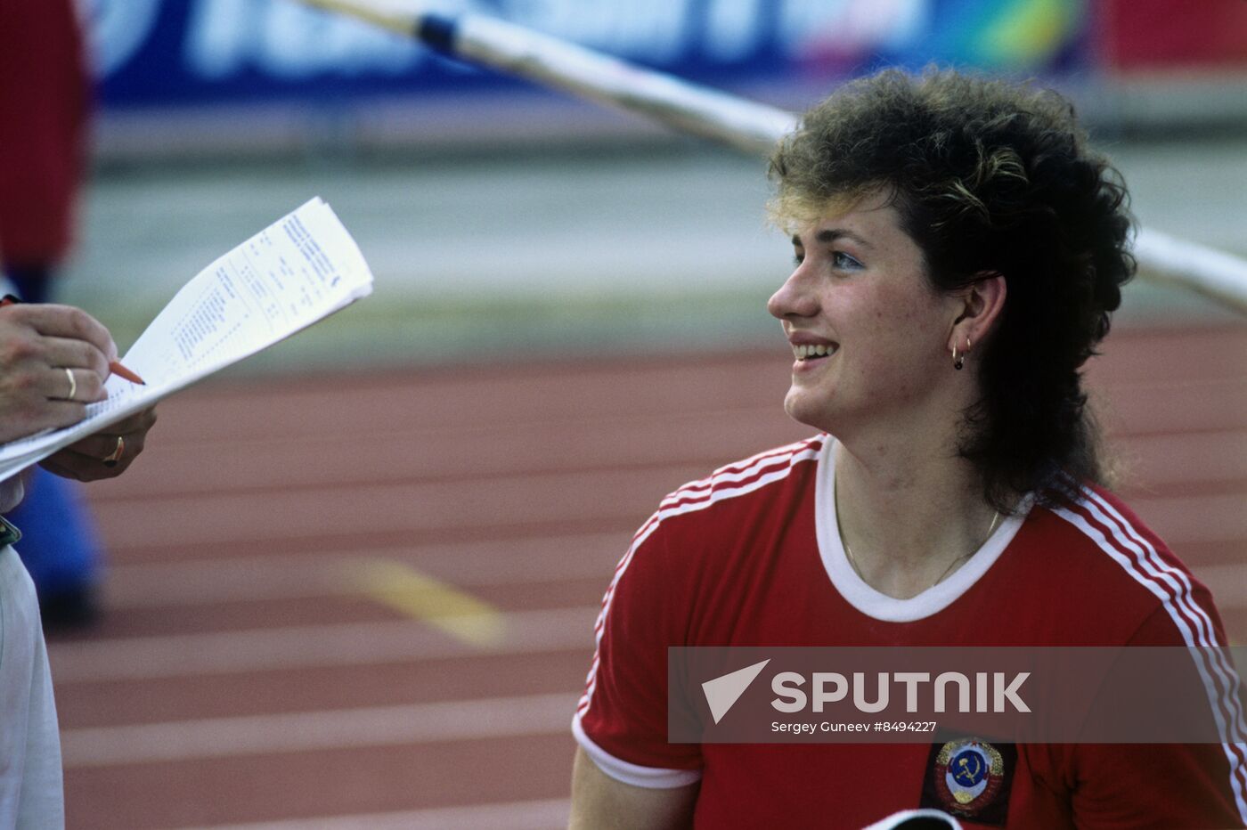 World record holder and shot putter Natalya Lisovskaya