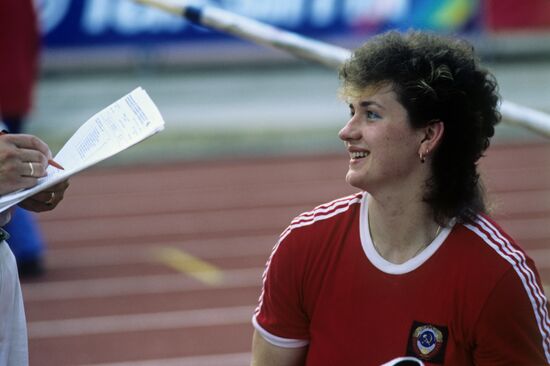 World record holder and shot putter Natalya Lisovskaya