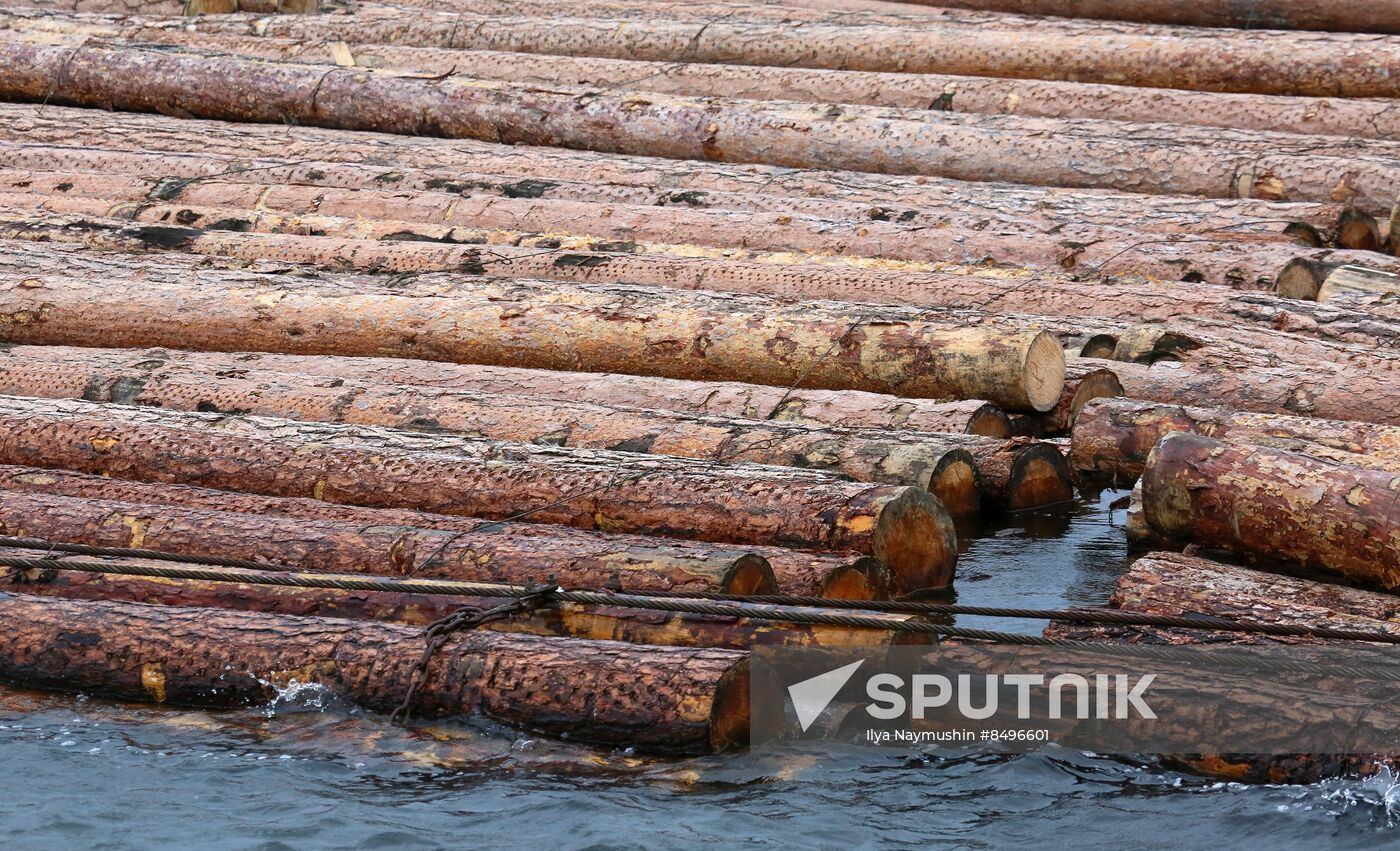 Russia Siberia Timber Rafting