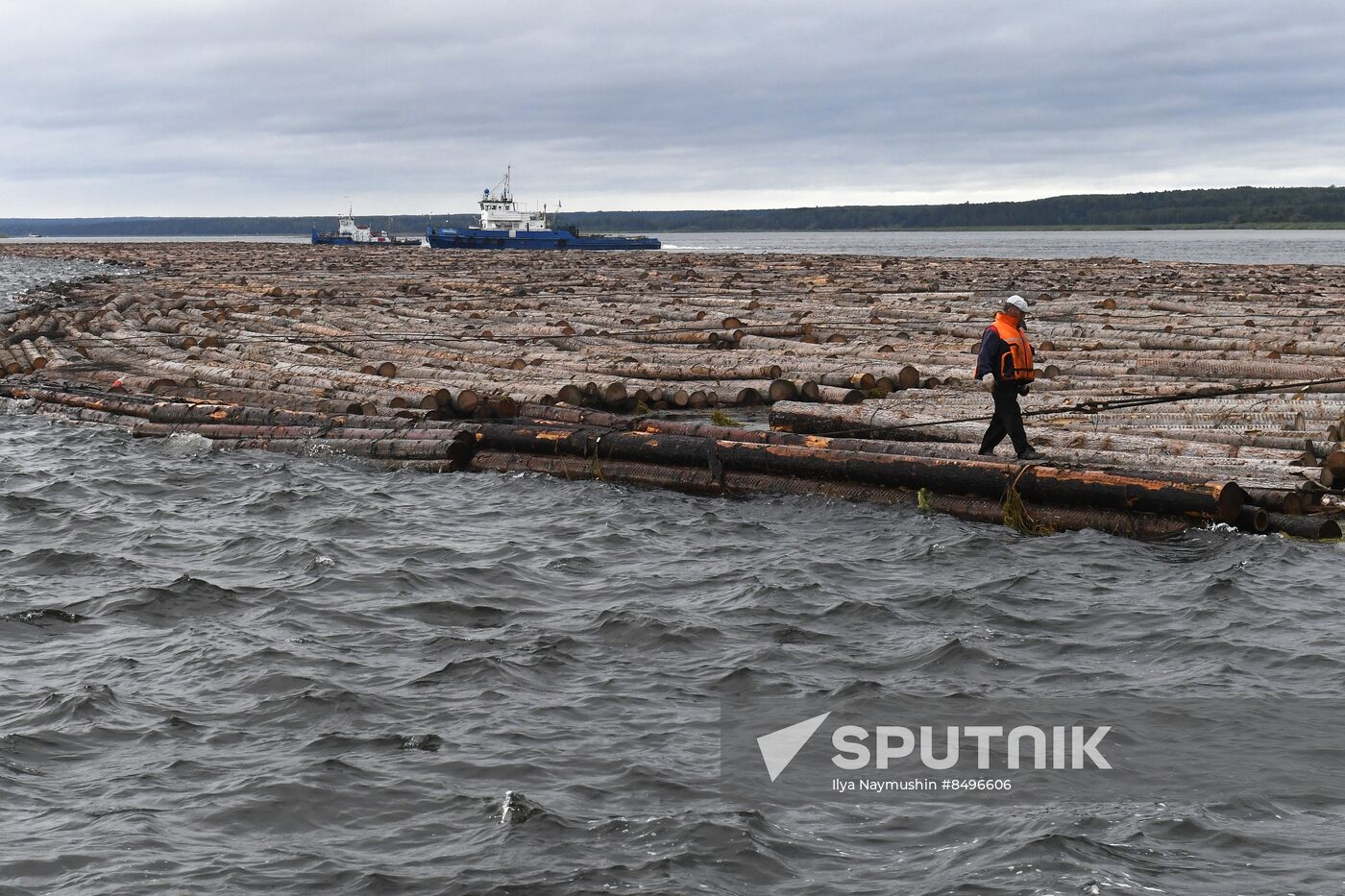 Russia Siberia Timber Rafting