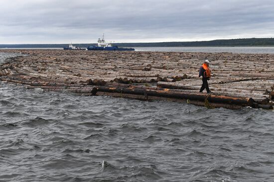 Russia Siberia Timber Rafting