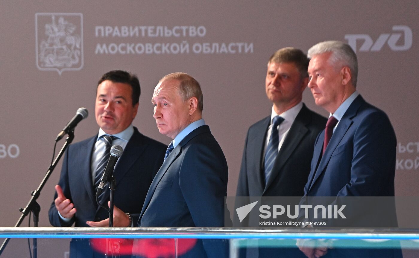 Russia Putin Railway Transport MCD Line D3 Opening