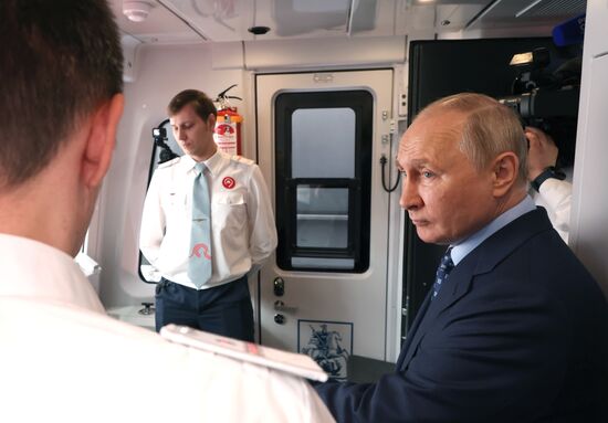 Russia Putin Railway Transport MCD Line D3 Opening