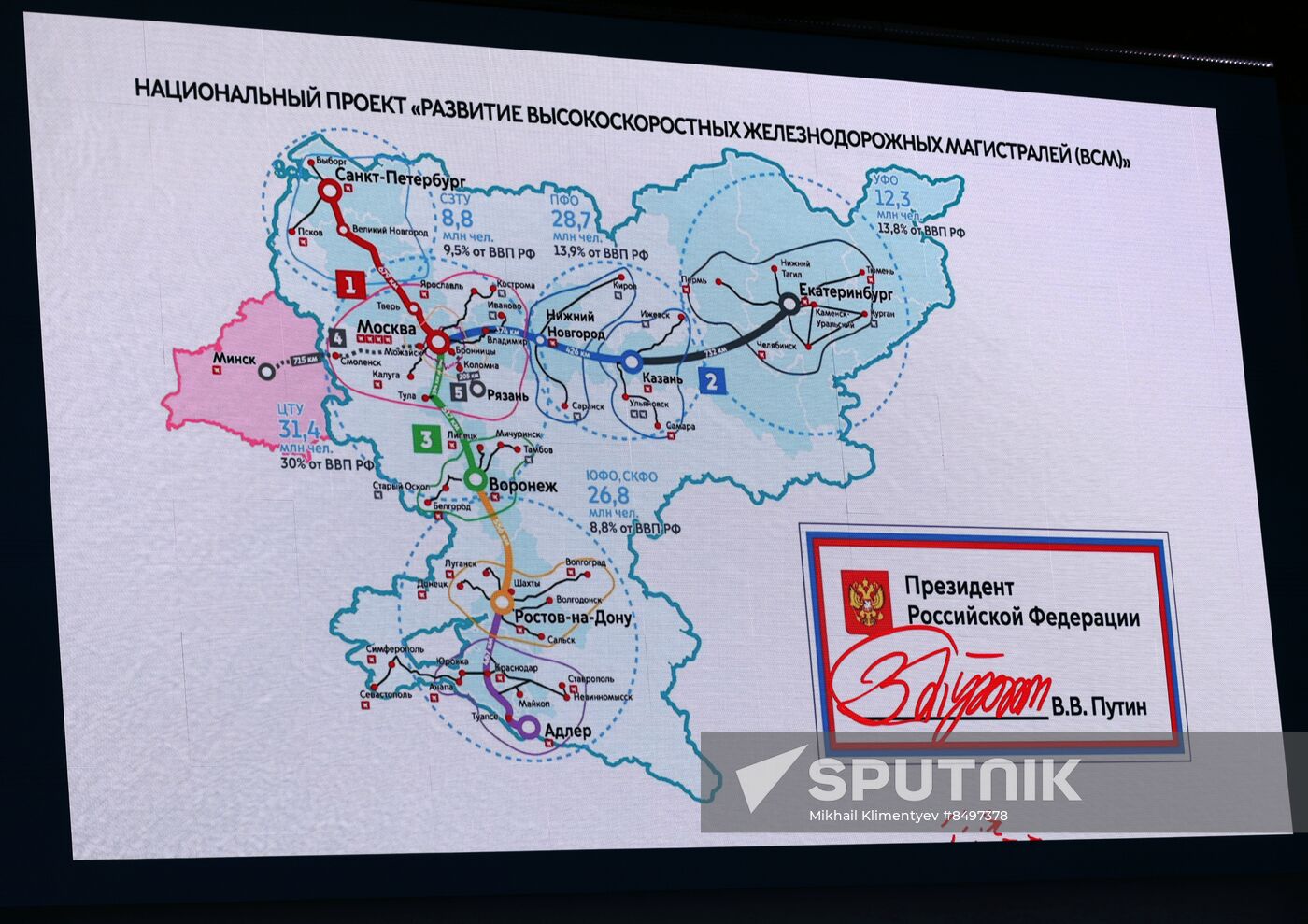 Russia Putin Railway Transport MCD Line D3 Opening