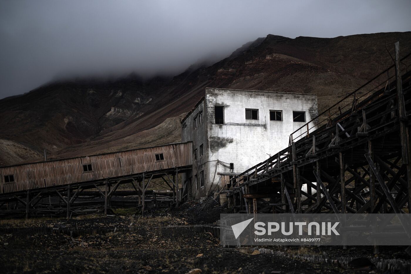 Norway Svalbard Archipelago Pyramiden Settlement