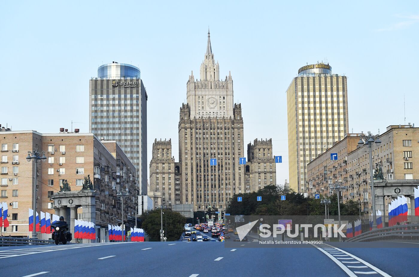 Russia National Flag Day Preparations