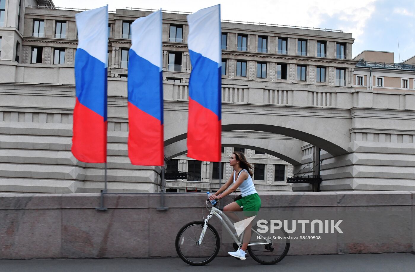 Russia National Flag Day Preparations