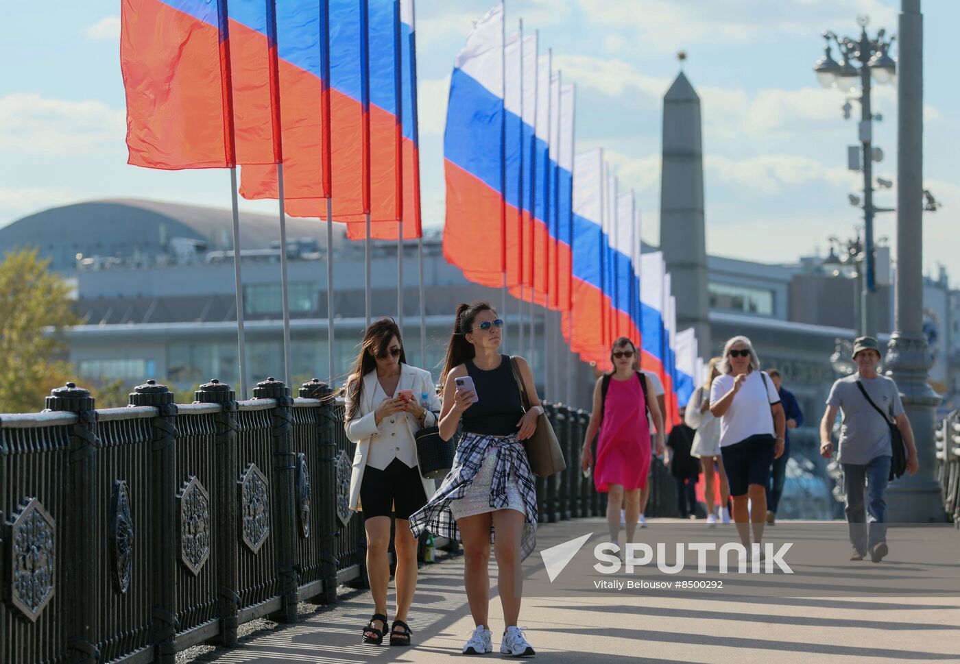 Russia National Flag Day Preparations
