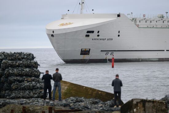 Ferry Alexander Deyev on Sakhalin Island