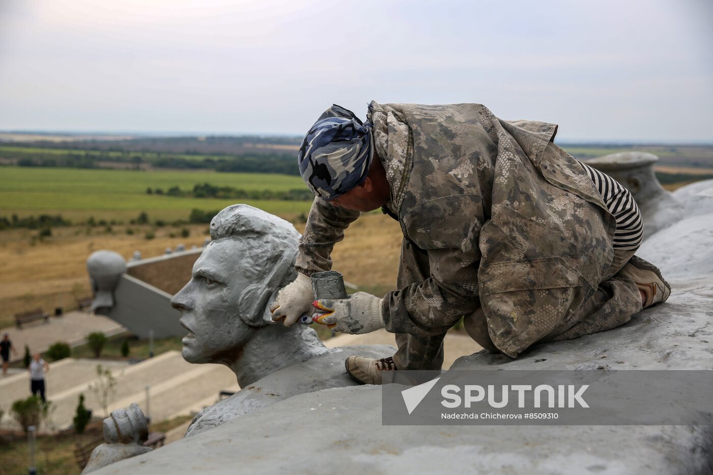 Russia WWII Donbass Liberation Anniversary Preparations