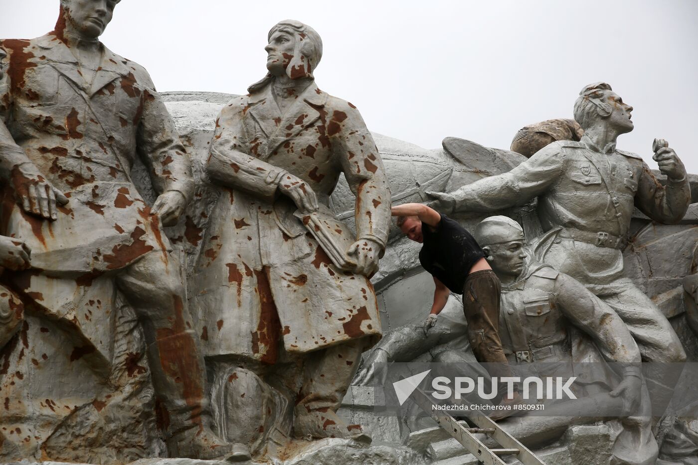 Russia WWII Donbass Liberation Anniversary Preparations