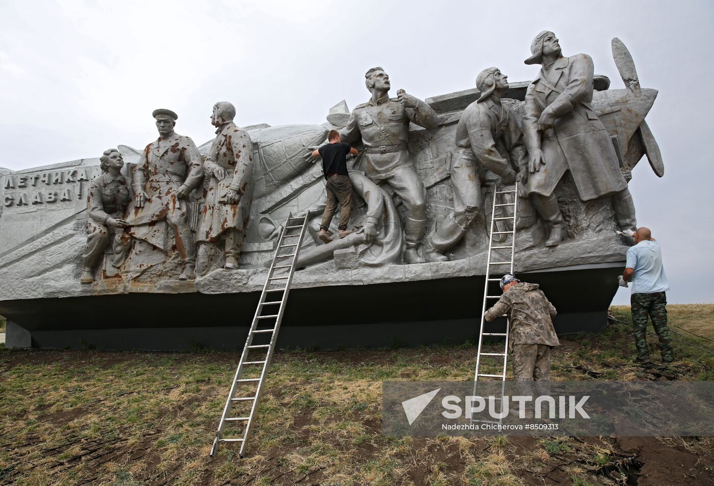 Russia WWII Donbass Liberation Anniversary Preparations